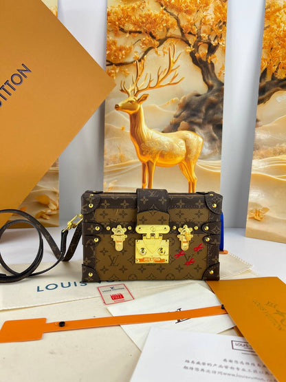 Louis Vuitton Petite Malle Monogram Canvas Trunk Clutch