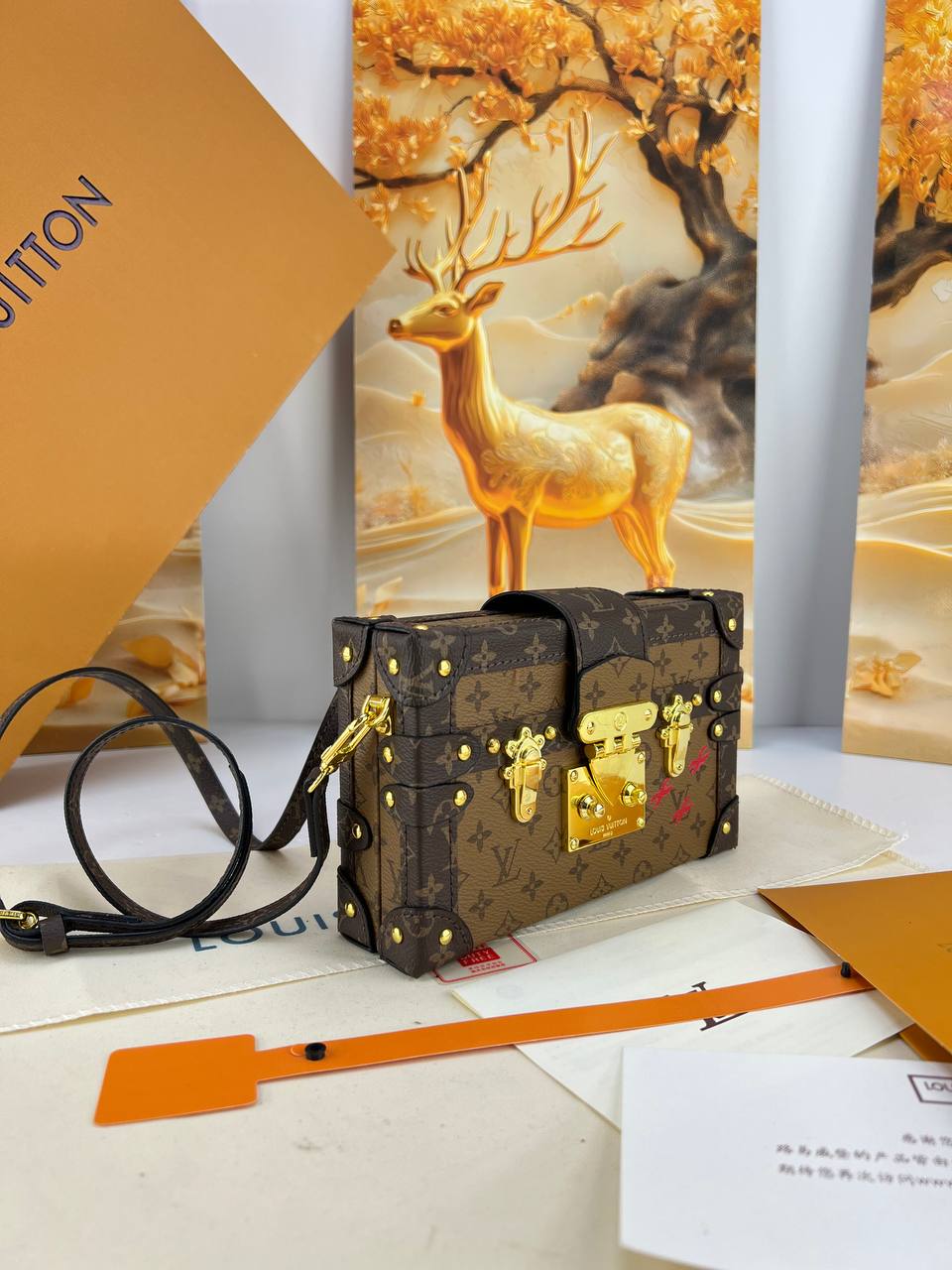Louis Vuitton Petite Malle Monogram Canvas Trunk Clutch
