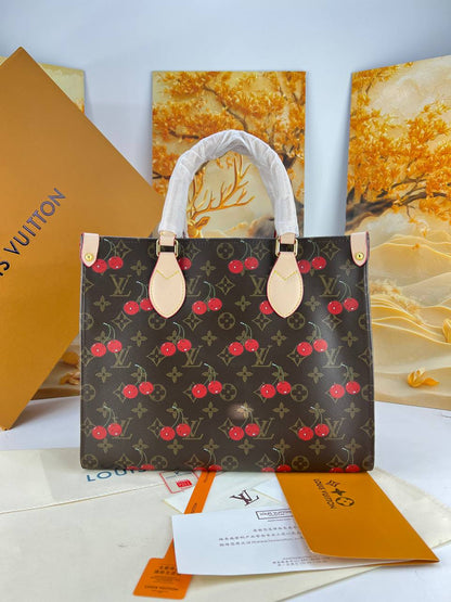 Louis Vuitton OnTheGo PM/MM Tote Bag (Limited Edition Cherry Monogram)