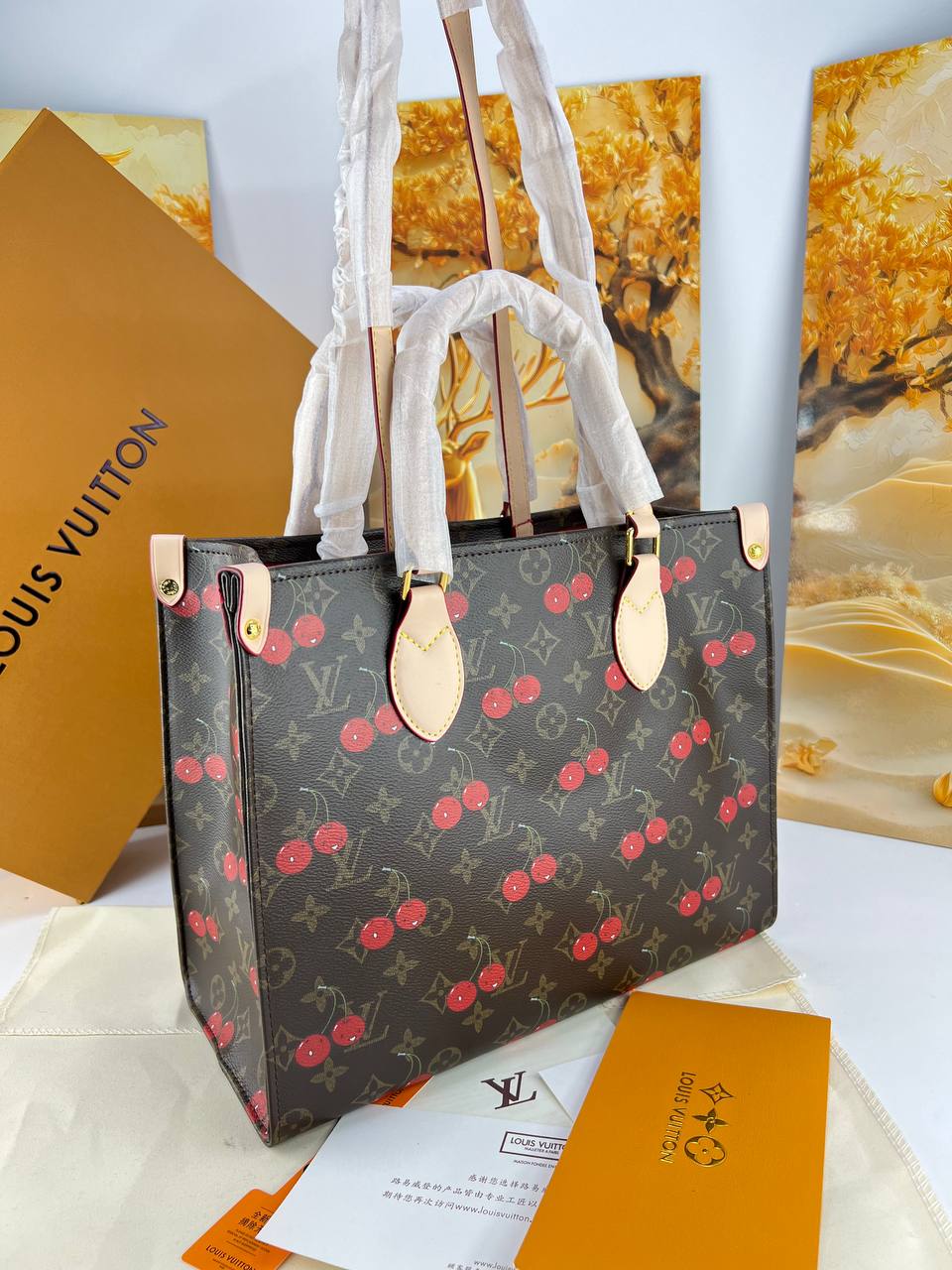 Louis Vuitton OnTheGo PM/MM Tote Bag (Limited Edition Cherry Monogram)