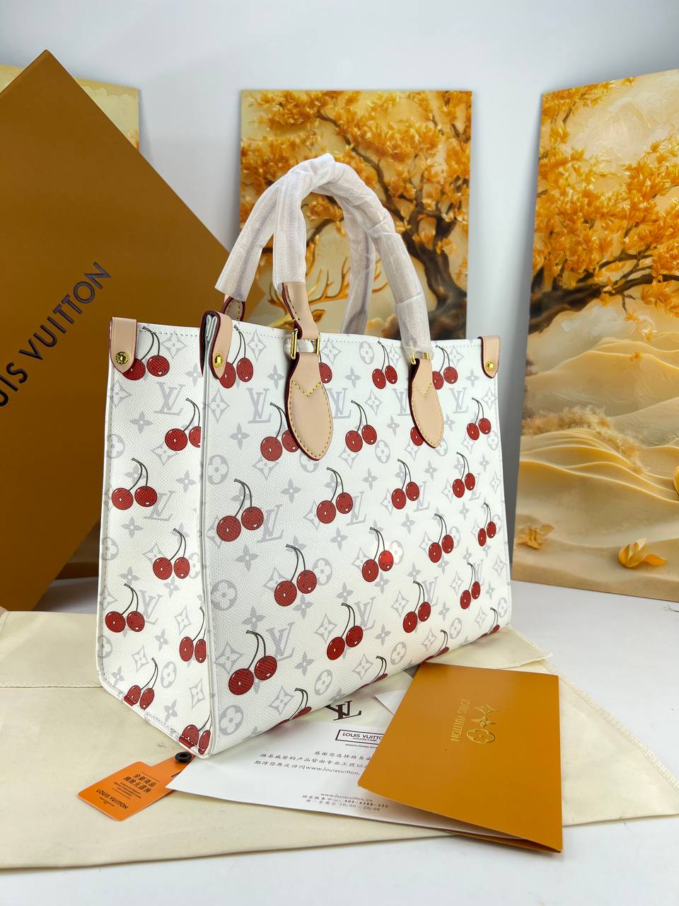 Louis Vuitton OnTheGo PM/MM Tote Bag (Limited Edition Cherry Monogram)