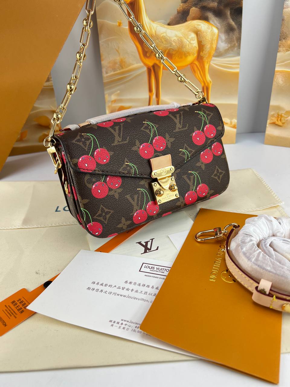 Louis Vuitton Monogram Cerises (Cherry) S-Lock Pochette