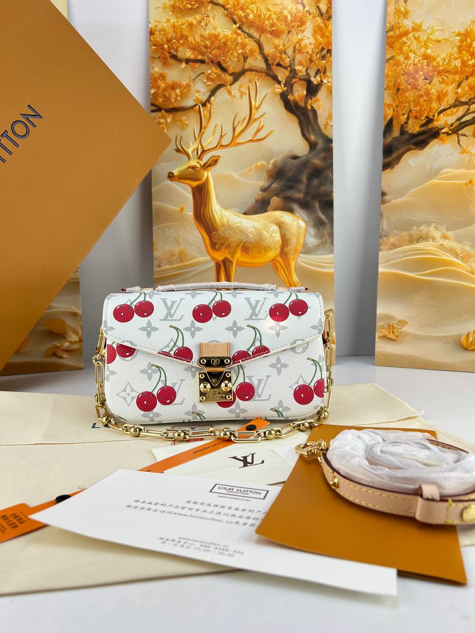 Louis Vuitton Monogram Cerises (Cherry) S-Lock Pochette