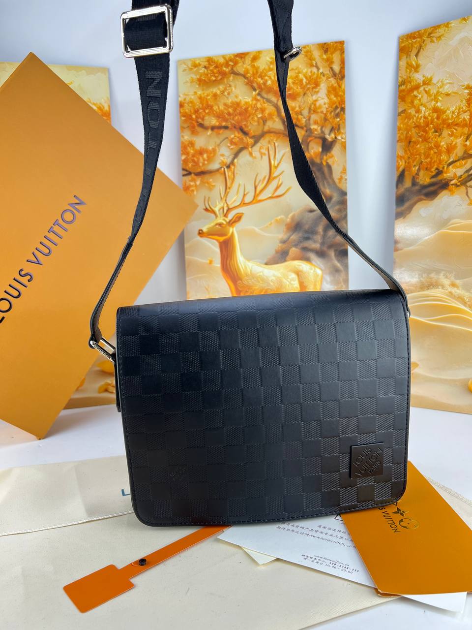 Louis Vuitton Signature Flap Messenger Bag