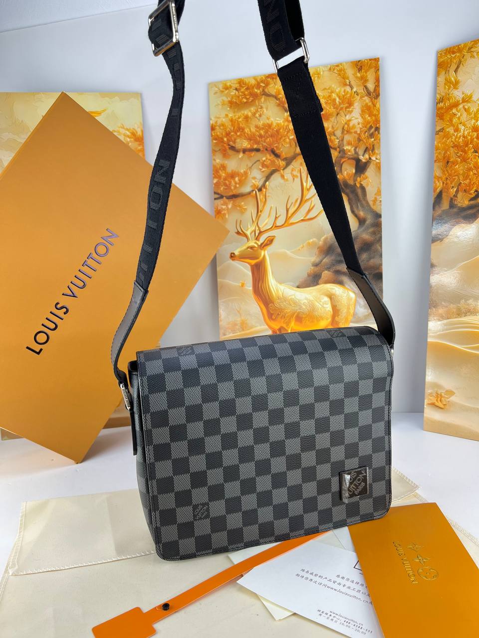 Louis Vuitton Signature Flap Messenger Bag