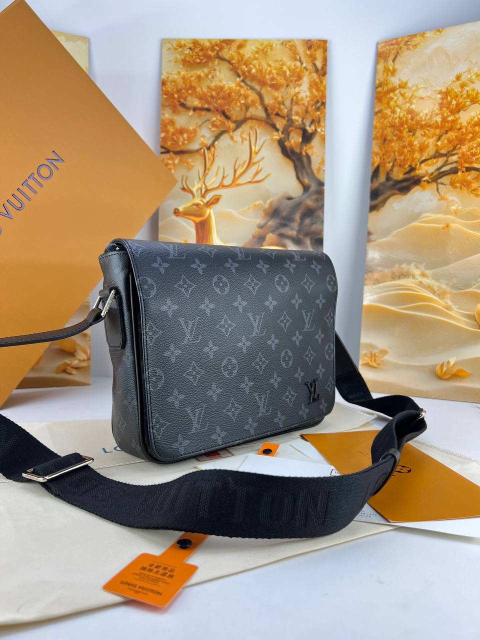 Louis Vuitton Signature Flap Messenger Bag