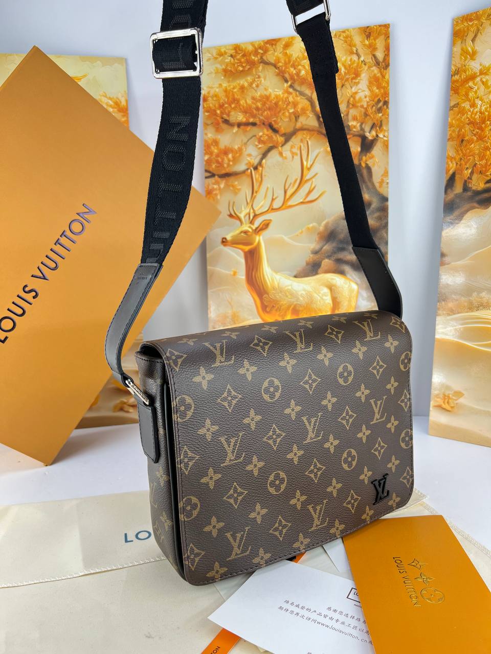 Louis Vuitton Signature Flap Messenger Bag