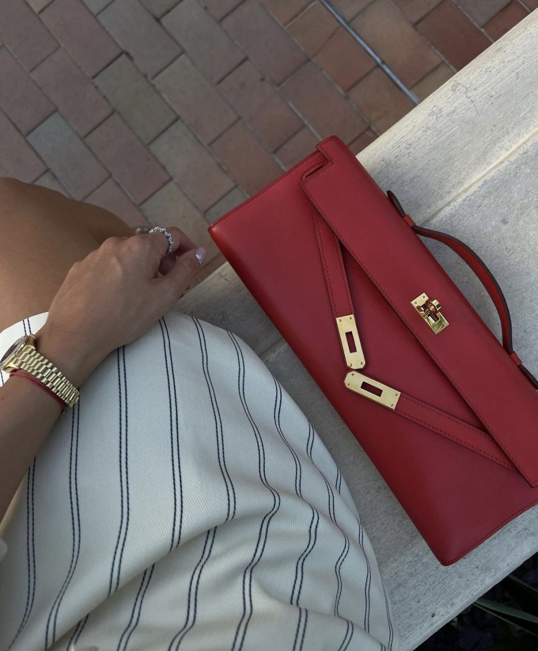 Hermès Kelly Cut Clutch Bag in Epsom Leather