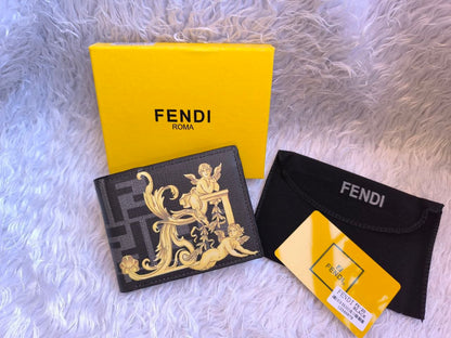 Fendi FE-20 Bifold Wallet with Baroque Cherub Print