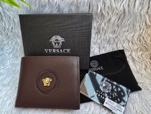 Gianni Versace Leather Men's Wallet - VE9954 (Coffee)