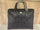 berberry Elegant Checkered Leather Briefcase / Laptop Bag